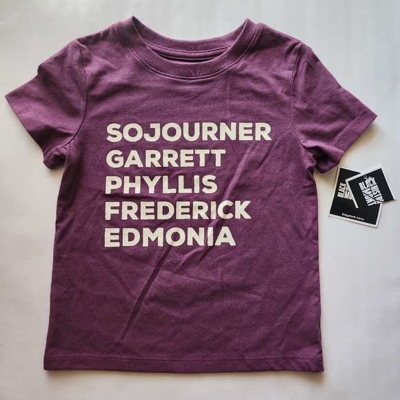 Black History Month Kids' Historical Names T-Shirt - Size 3T - Maroon Unisex - Picture 2 of 4